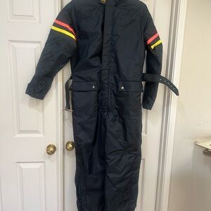 Vintage‎ FOX POINT Black Motorcycle Suit Coveralls Medium Wheels of Man Bike